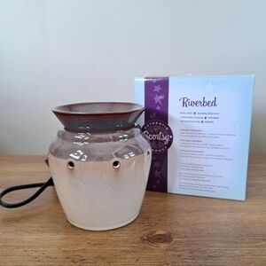 Scentsy Warmer Full Size Riverbed Retired New In Box Classic Earthy Neutral